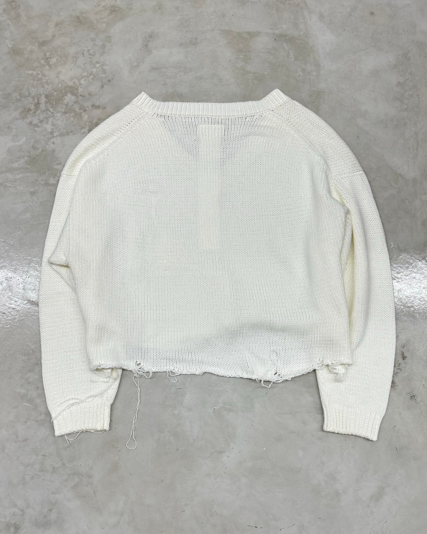 DOUBLET SS19 3D PATCH CUT/OFF SWEATER