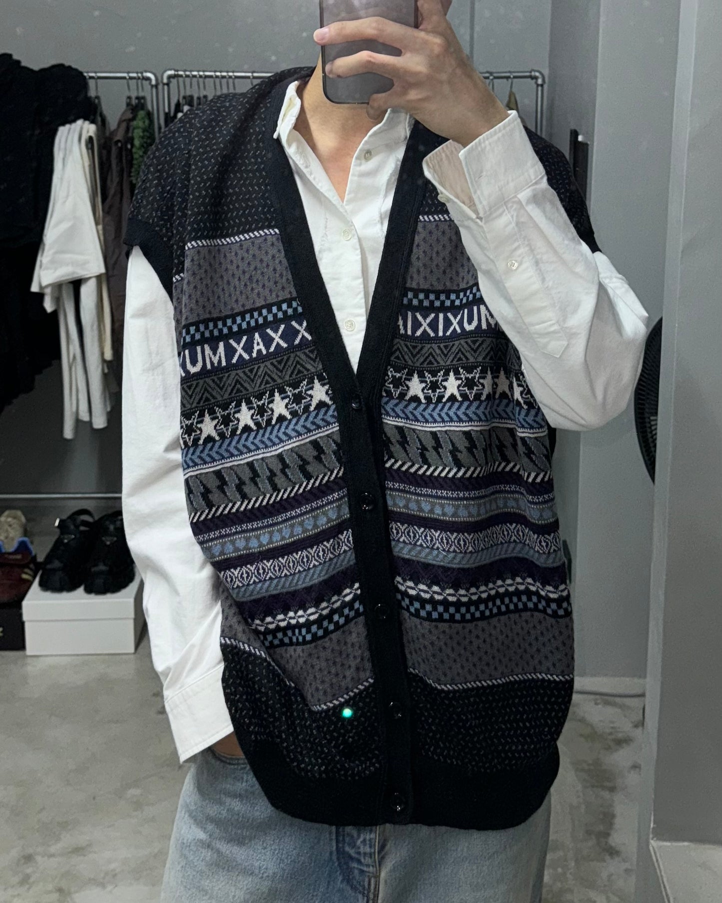 LAD MUSICIAN FW21 FAIR ISLE BIG VEST