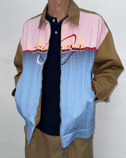 PRADA SS20 FUTURISTIC LOGO HARRINGTON JACKET