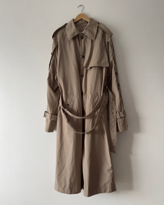 H&M X ROKH BUTTON TWILL DETAIL TRENCH COAT