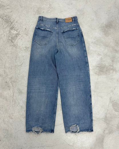 BALENCIAGA PRE-FALL 2021 RIPPED BAGGY JEANS