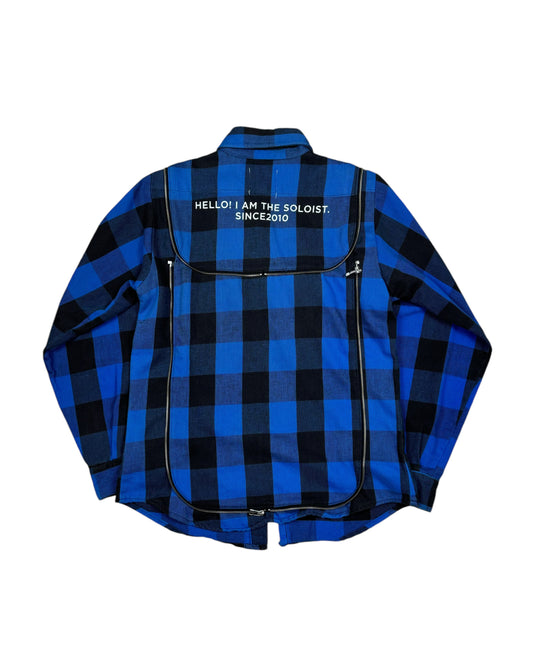 TAKAHIROMIYASHITA THE SOLOIST X OLD PARK ZIP FLANNEL SHIRT