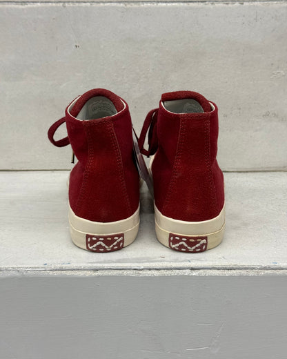 VISVIM FW17 SKAGWAY HI IN BURGUNDY SNEAKERS