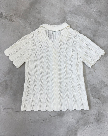 CASABLANCA SS23 WAVY GRADIENT CROCHET SHIRT