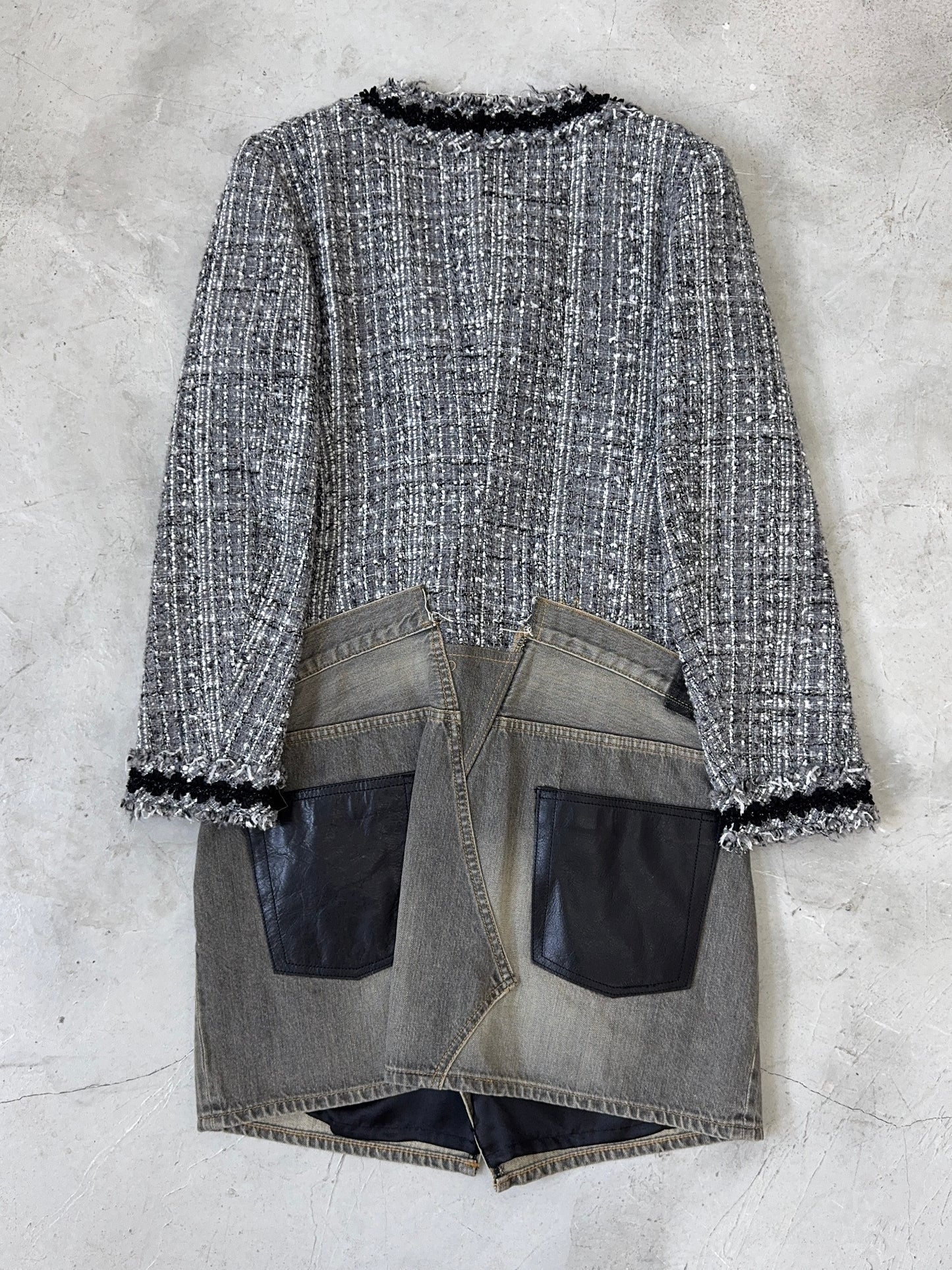 JUNYA WATANABE DENIM FW14 HYBRID TWEED/DENIM JACKET