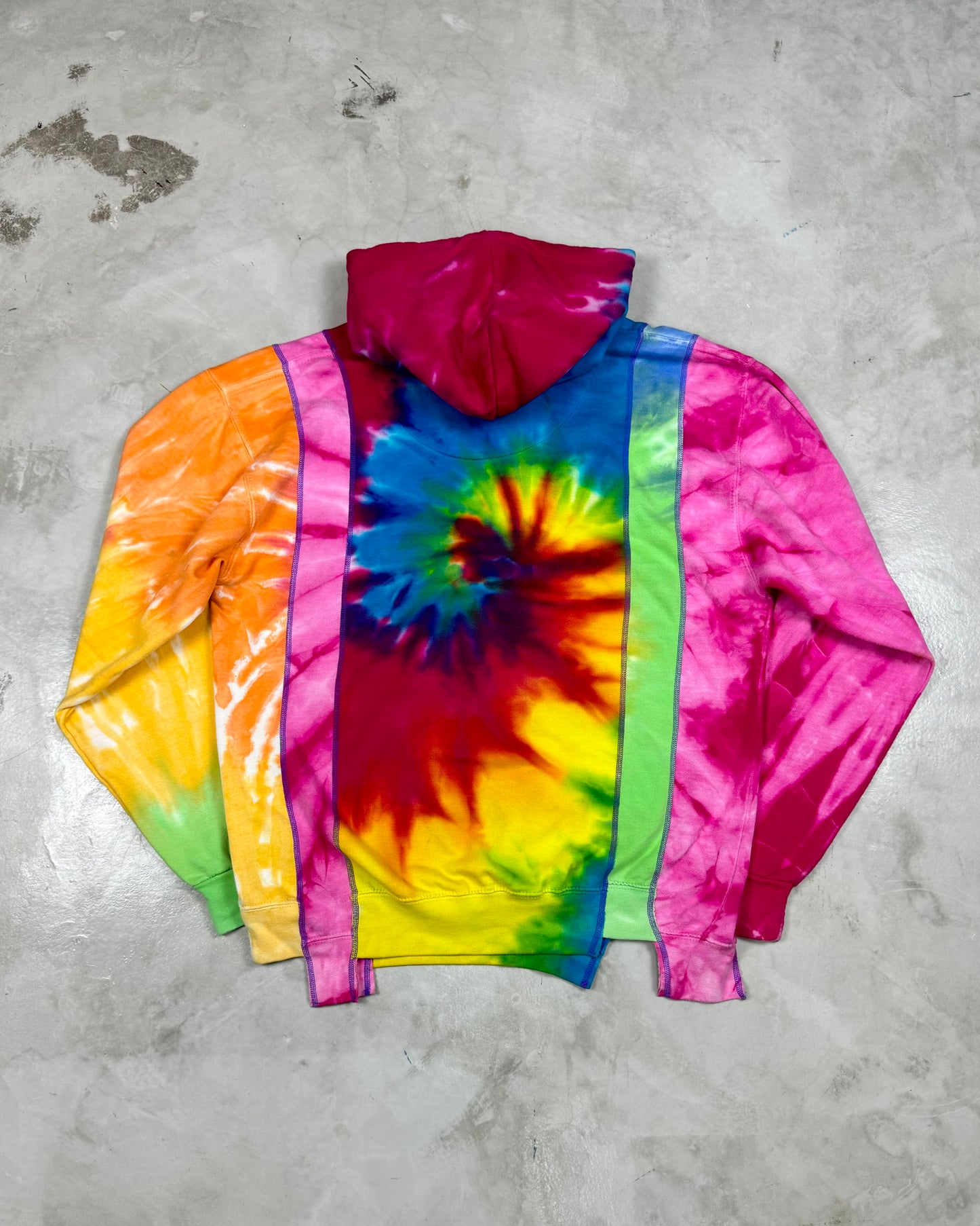 REBUILD BY NEEDLES 5-CUTS TIE DYE HOODIE