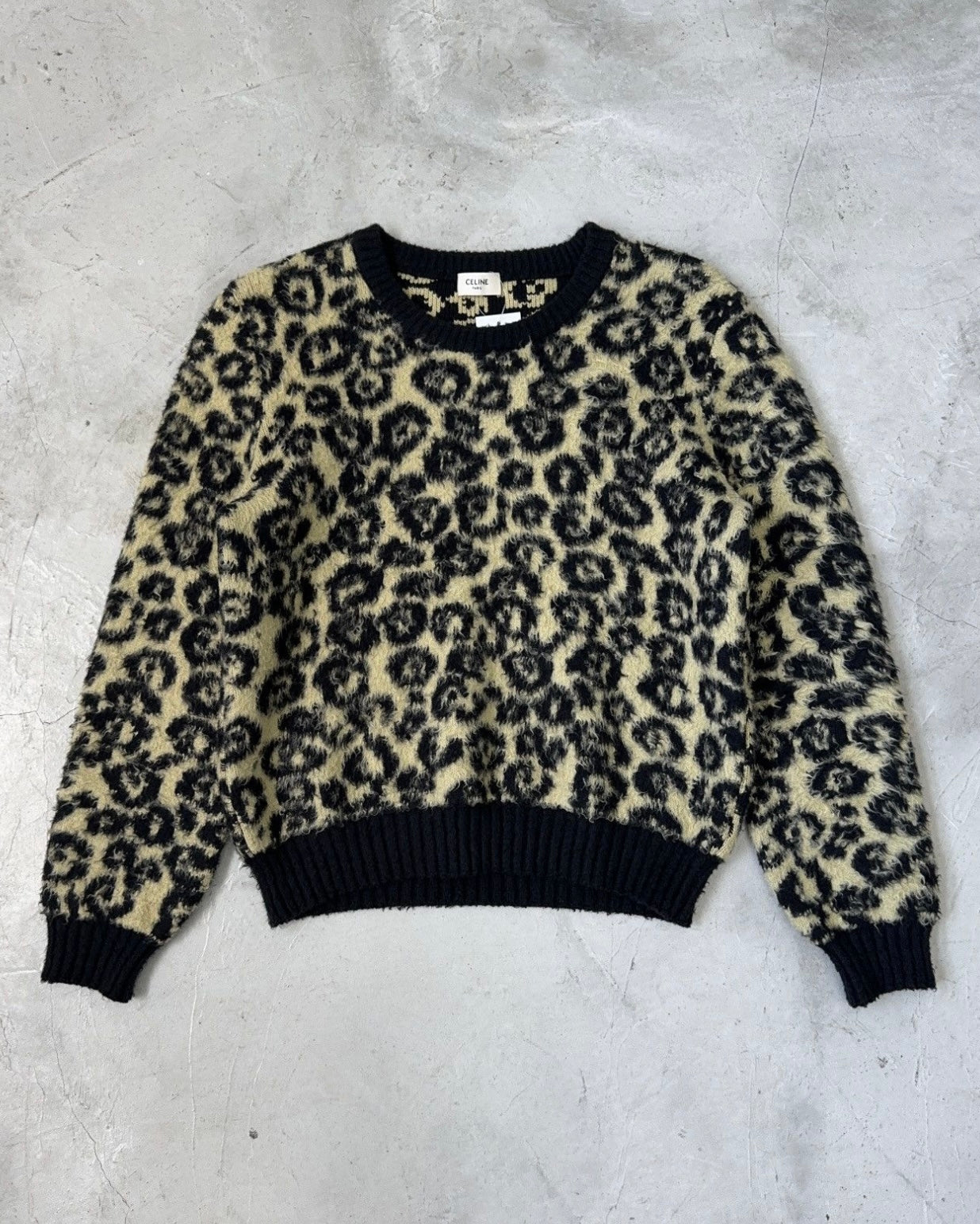 CELINE SS20 LEOPARD MOHAIR SWEATER