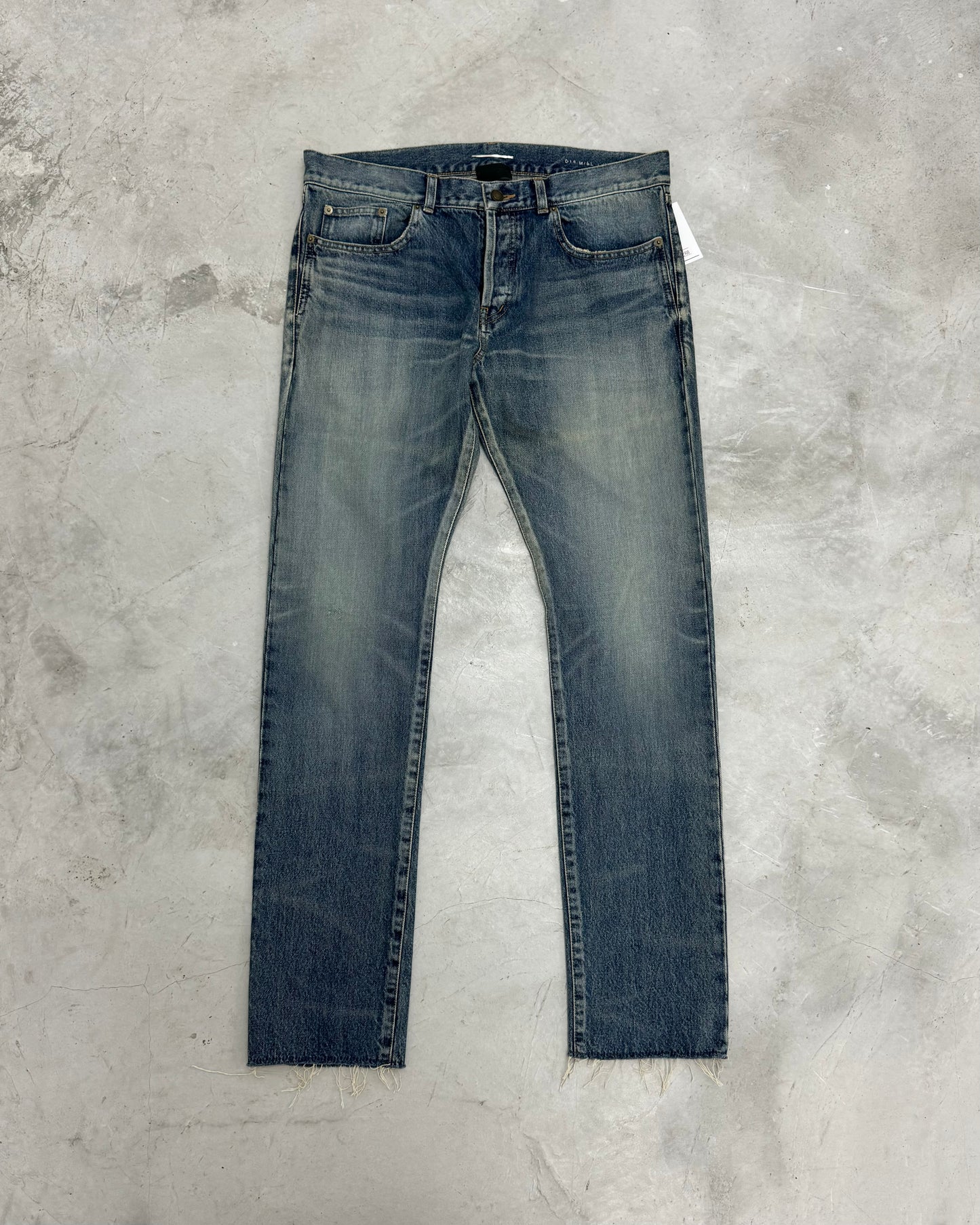 SAlNT LAURENT SS19 D18 BANDANA DENIM JEANS