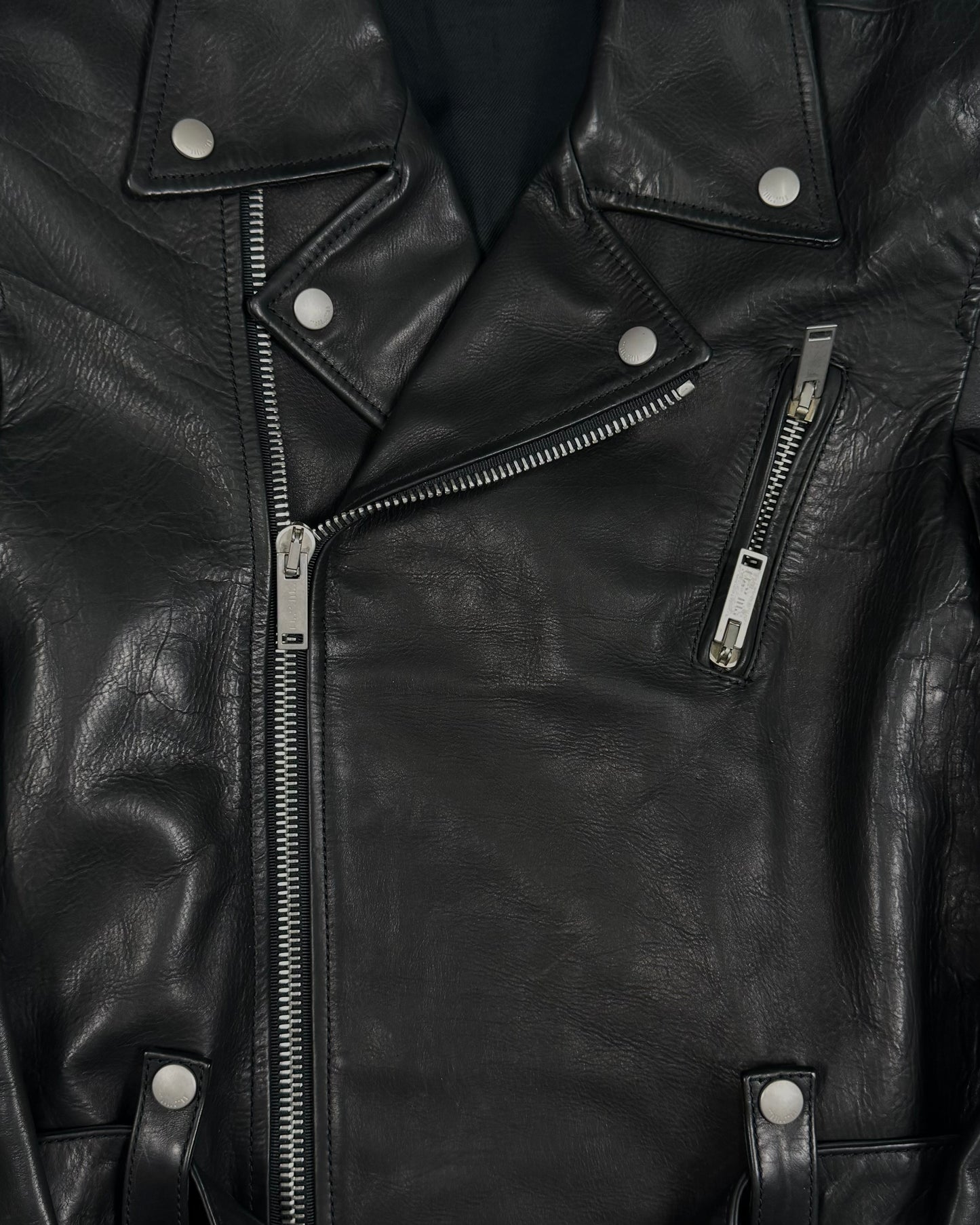 UNRAVEL PROJECT PRE-FALL 2018 CHOPPED LEATHER BIKER JACKET