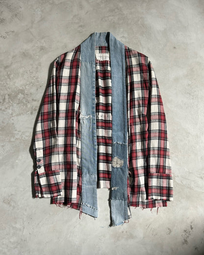 GREG LAUREN VINTAGE DENIM STRIPE KIMONO STUDIO