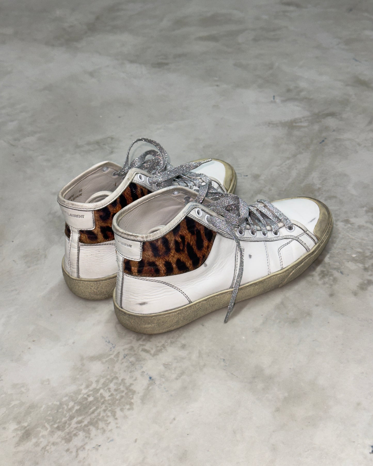 SAINT LAURENT SS16 SL/37M LEOPARD SNEAKERS