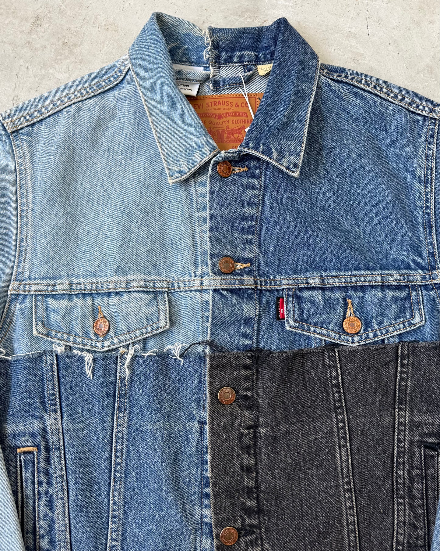 LEVIS X VETEMENTS FW19 PATCHWORK DENIM JACKET