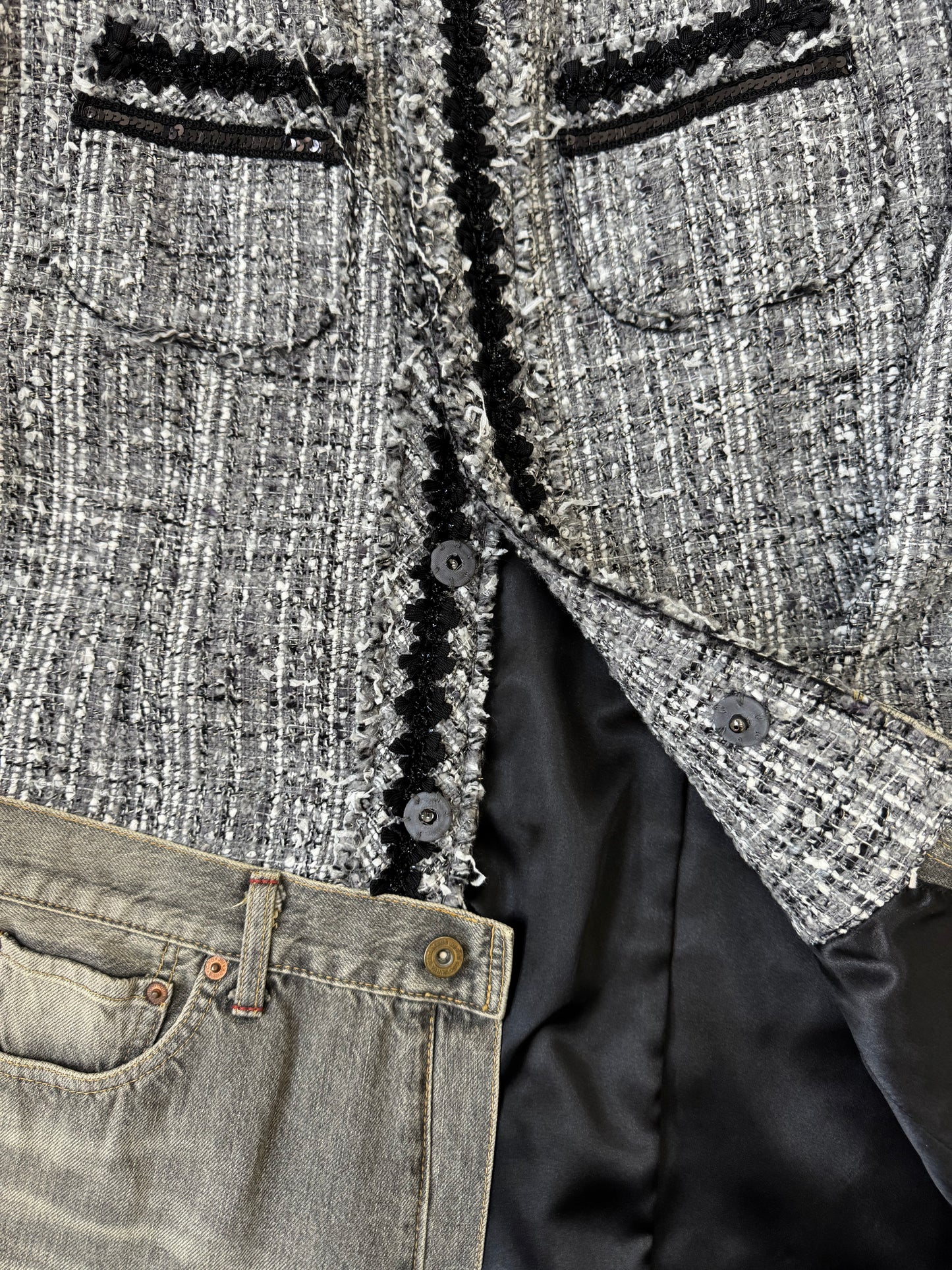 JUNYA WATANABE DENIM FW14 HYBRID TWEED/DENIM JACKET