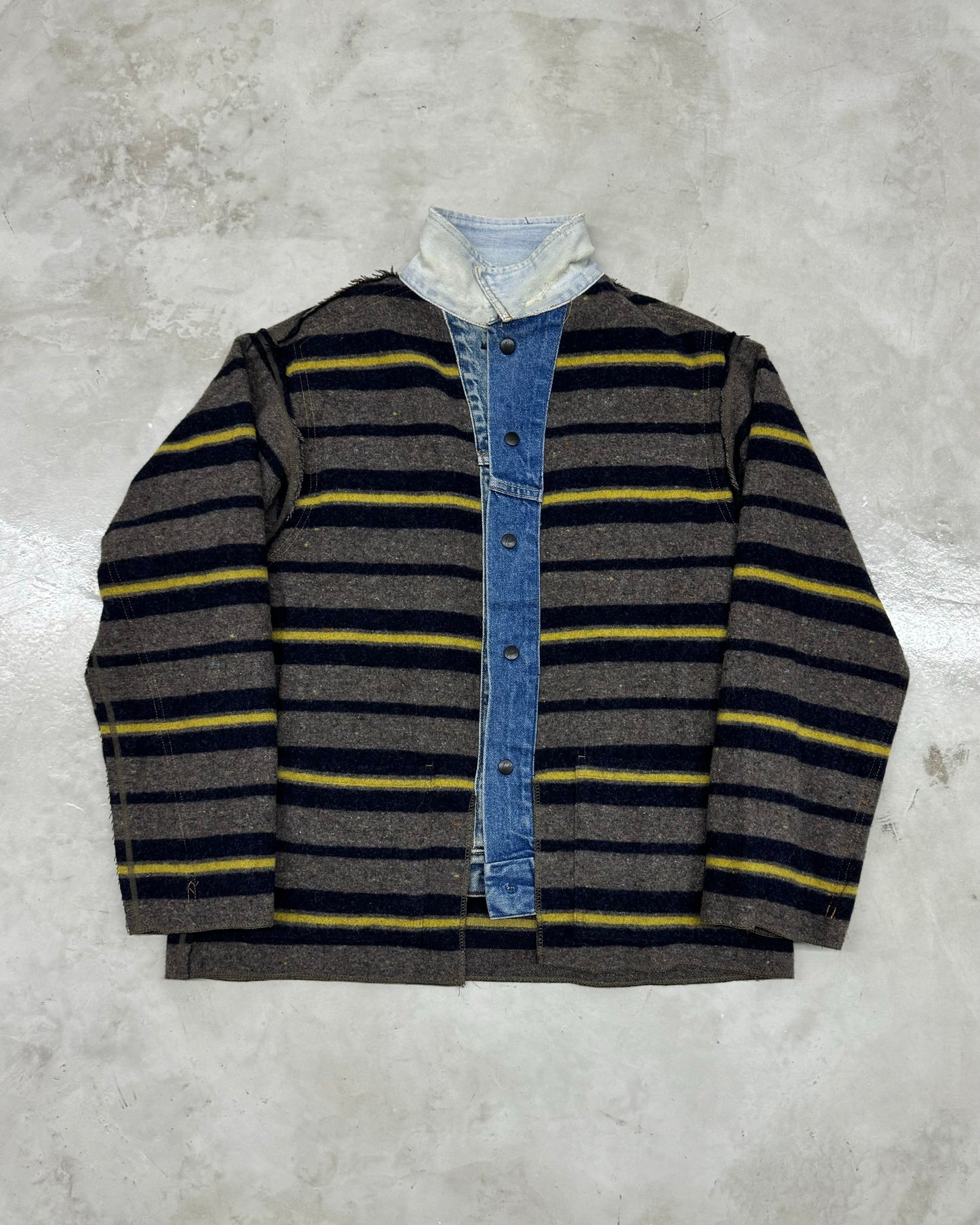 REBUILD BY NEEDLES FW22 REVERSIBLE BLANKET JEAN JACKET