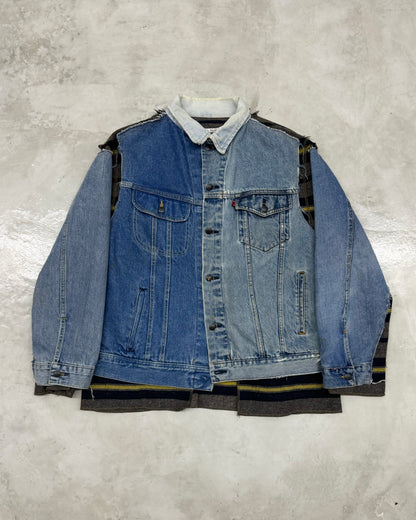 REBUILD BY NEEDLES FW22 REVERSIBLE BLANKET JEAN JACKET