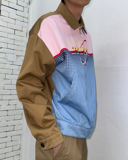 PRADA SS20 FUTURISTIC LOGO HARRINGTON JACKET