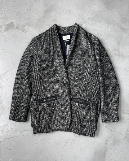 ISABEL MARANT ETOILE FW14 WOOL DENVER SHORT HERRINGBONE COAT