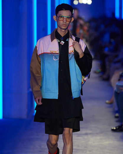 PRADA SS20 FUTURISTIC LOGO HARRINGTON JACKET