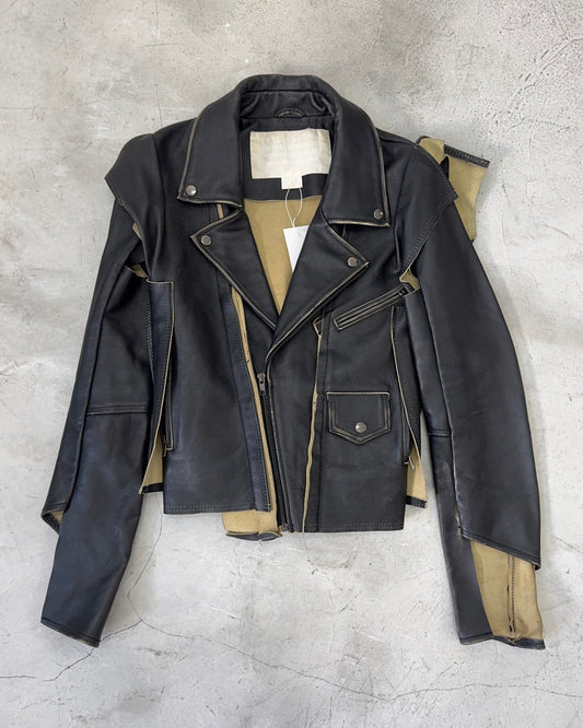 MAISON MARGIELA X H&M FW12 DECONSTRUCTED BIKER JACKET