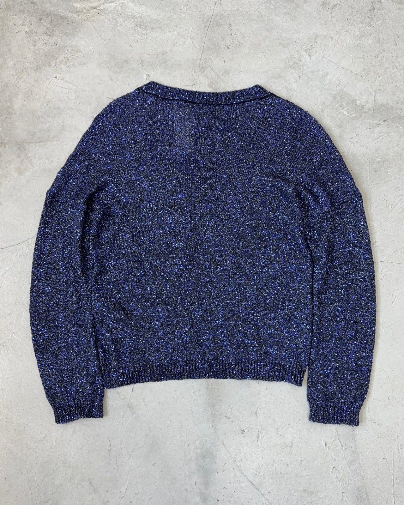 SAINT LAURENT SS20 SEQUIN METTALIC SWEATER