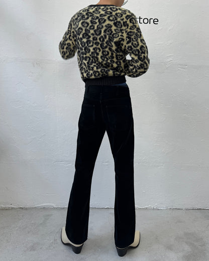 CELINE FW20 DYLAN FLARE VELVET PANTS