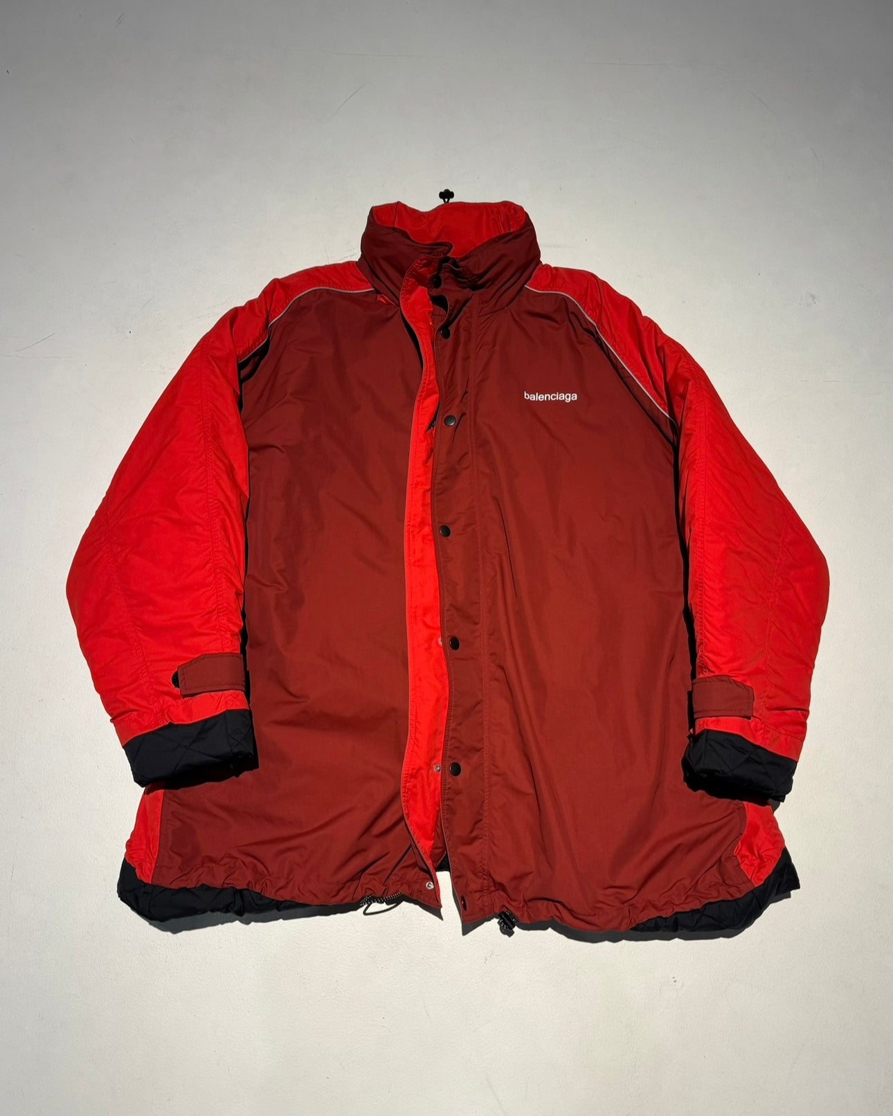 BALENCIAGA SS18 RED PADDED PARKA